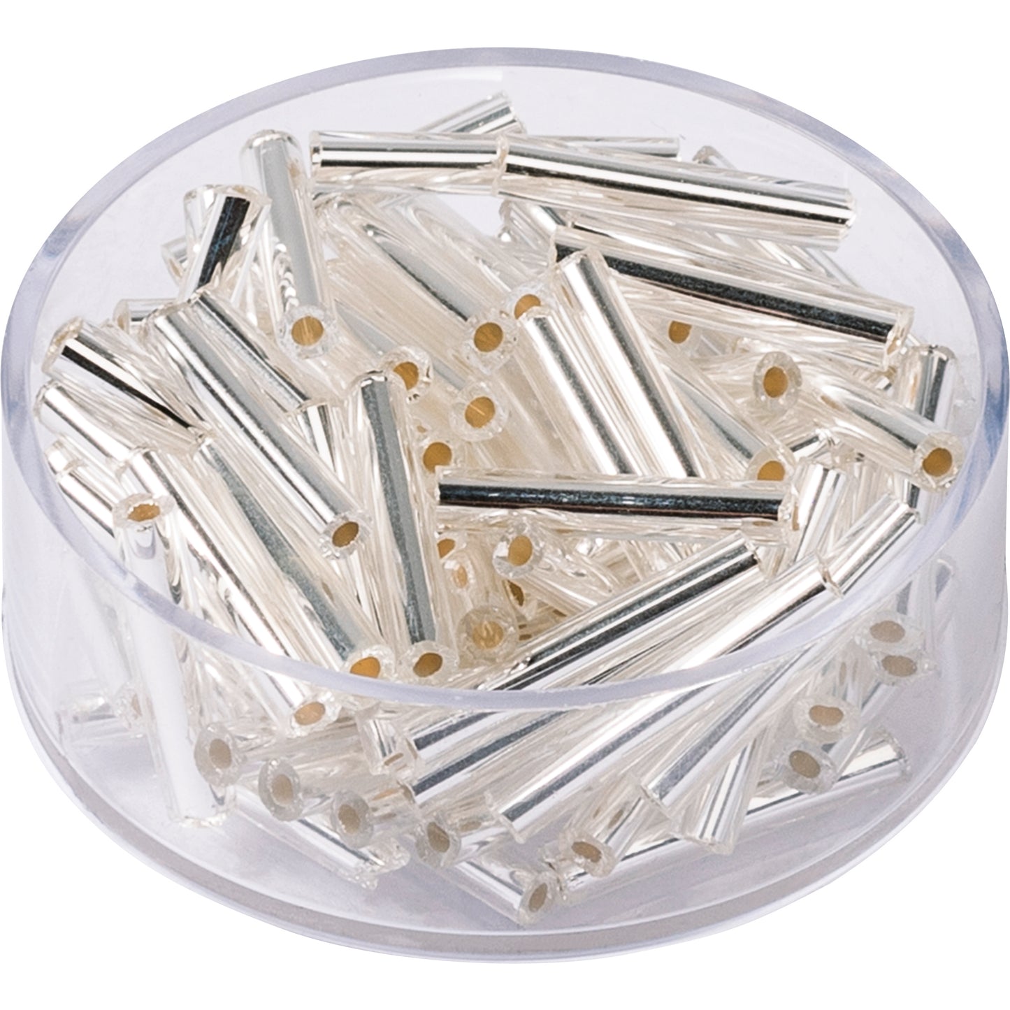 Böhmische Rocaille Prandell 15x2mm glänzend transparent