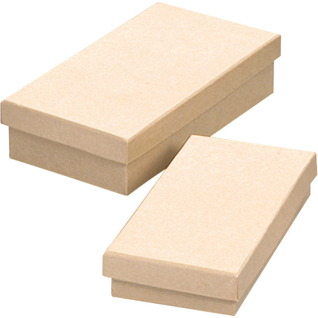 Kartonbox Prandell eckig 160x90x40mm/145x75x30mm natur 2-teilig
