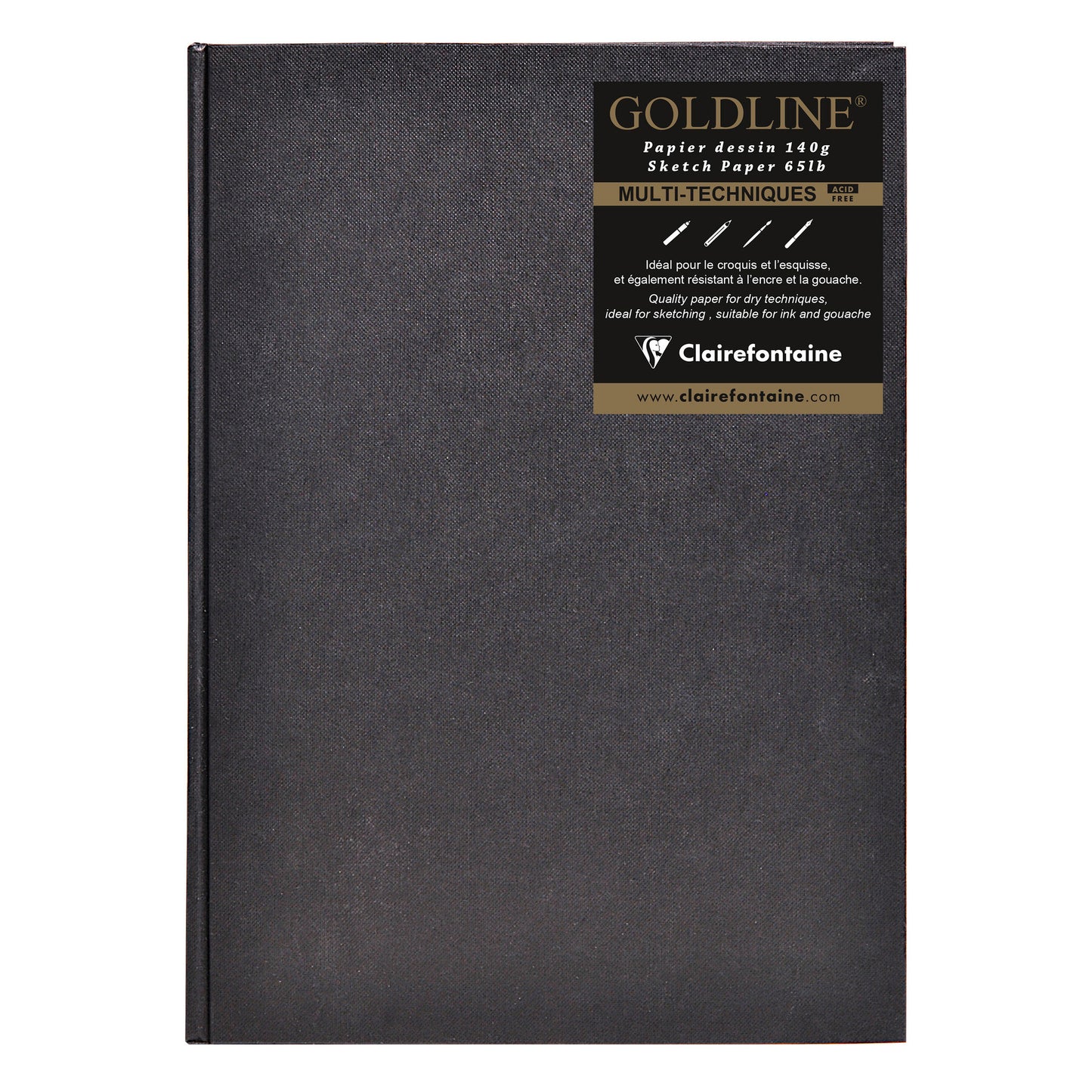Skizzenbuch Clairefontaine Goldline 140g 64 Blatt elfenbein