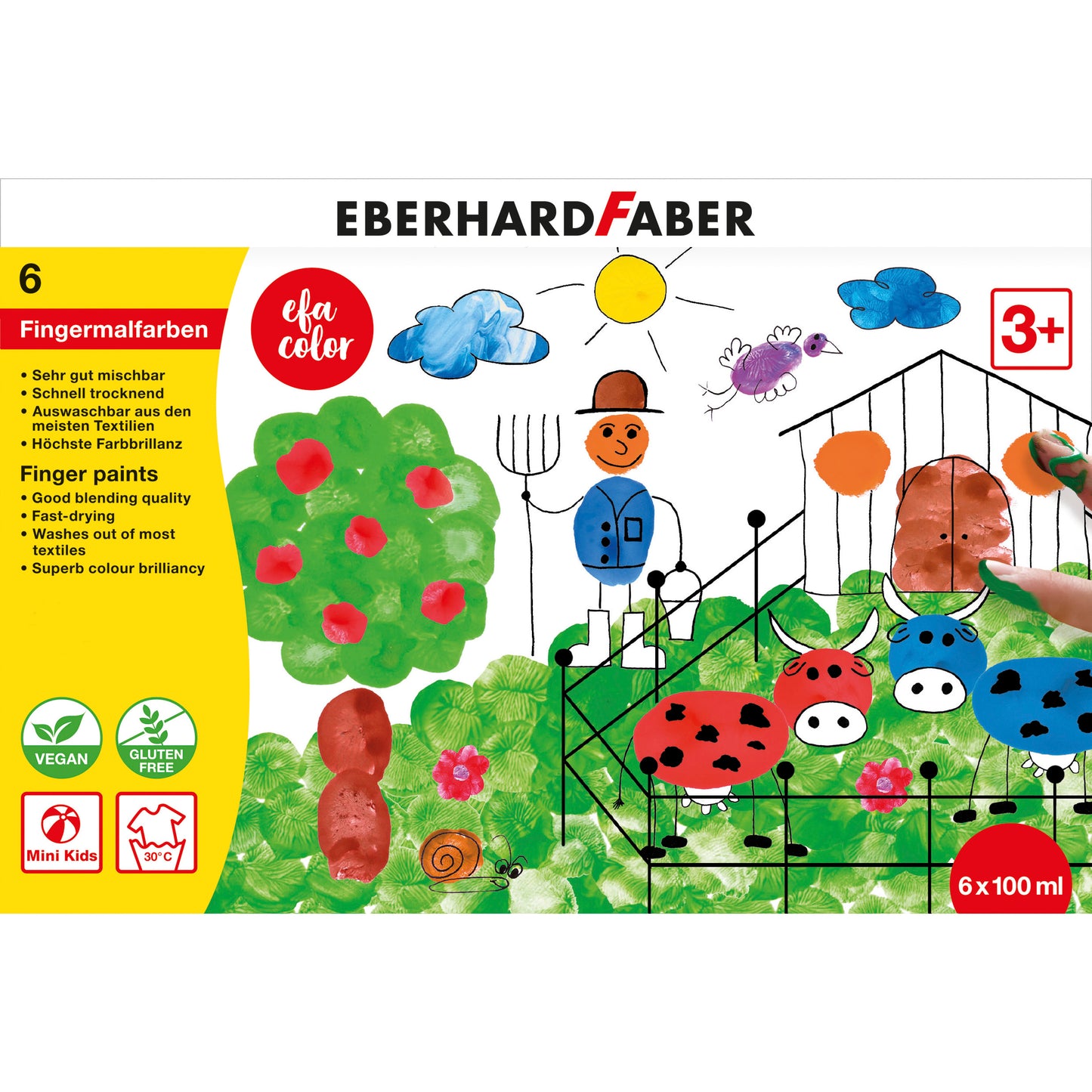 Fingermalfarbe E. Faber