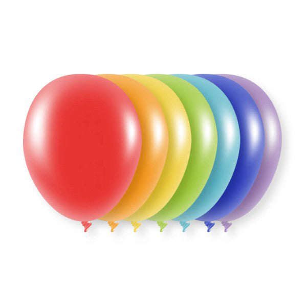 Luftballon Melloc Ø33cm 7 Stück Regenbogen