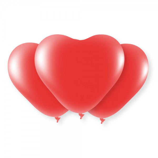 Luftballon Melloc Ø46cm 3 Stück Herzen rot