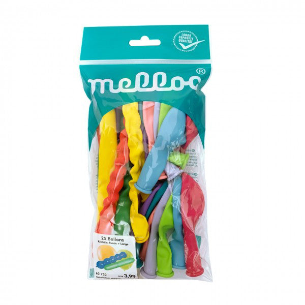 Luftballon Melloc 25 Stück Größen und Farben sortiert