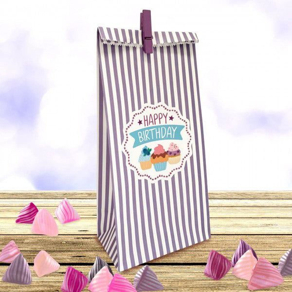 Papiertüte Melloc 7.5x16.5cm 8 Stück mit Klammern