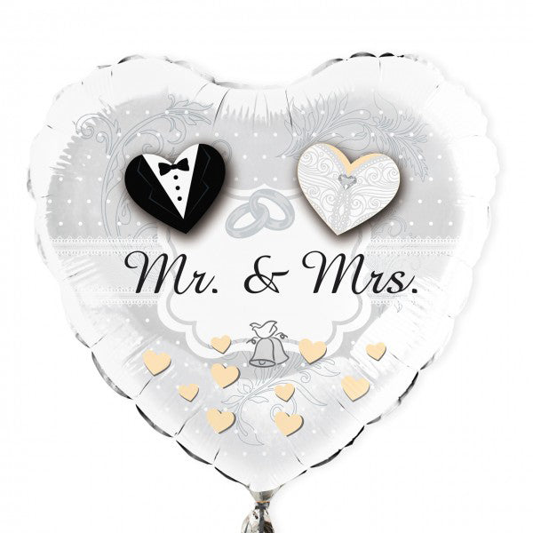 Folienballon Melloc Hochzeit Ø45cm (ungefüllt)