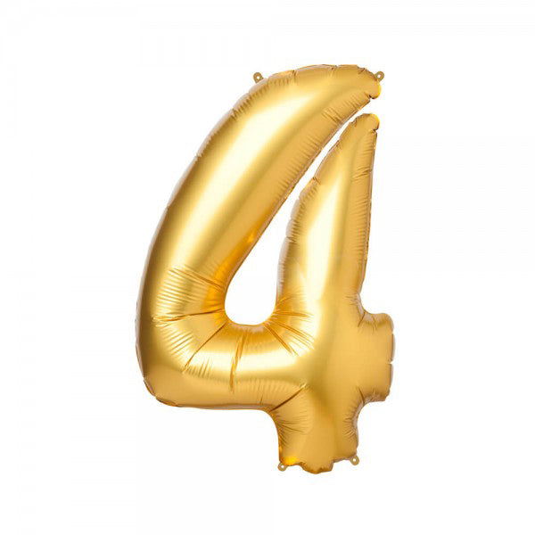 Folienballon Melloc Zahlenfigur 86cm gold (ungefüllt)