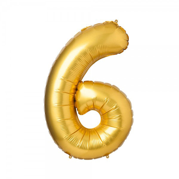 Folienballon Melloc Zahlenfigur 86cm gold (ungefüllt)