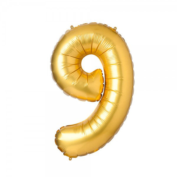 Folienballon Melloc Zahlenfigur 86cm gold (ungefüllt)