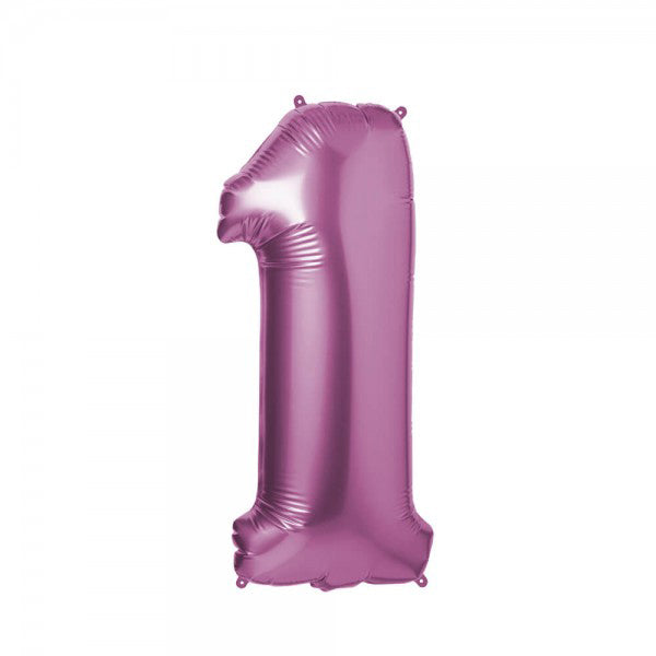 Folienballon Melloc Zahlenfigur 86cm pink (ungefüllt)