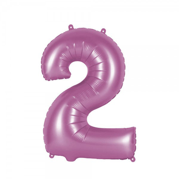 Folienballon Melloc Zahlenfigur 86cm pink (ungefüllt)