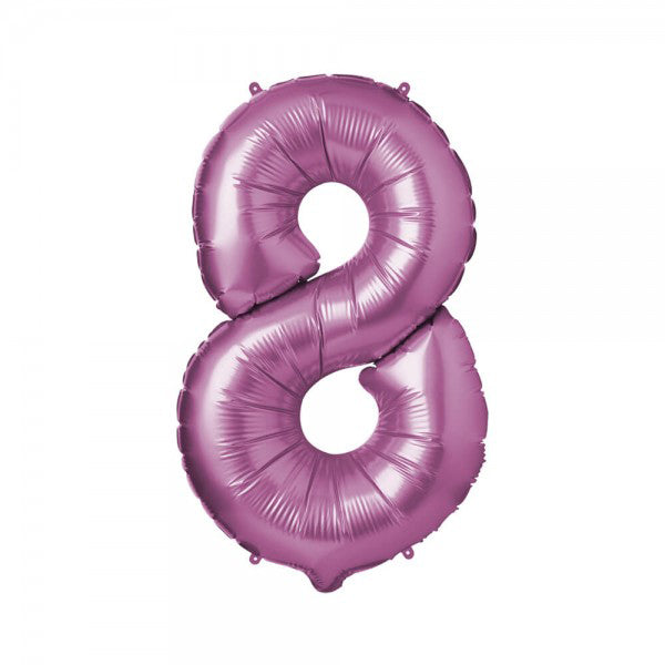 Folienballon Melloc Zahlenfigur 86cm pink (ungefüllt)