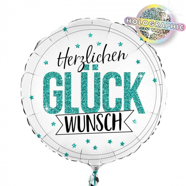 Folienballon Melloc Glückwunsch Ø45cm (ungefüllt)