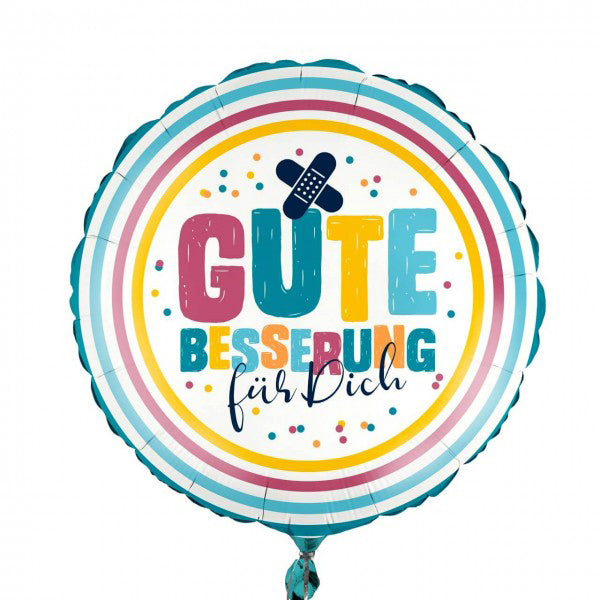 Folienballon Melloc Gute Besserung für Dich Ø45cm (ungefüllt)