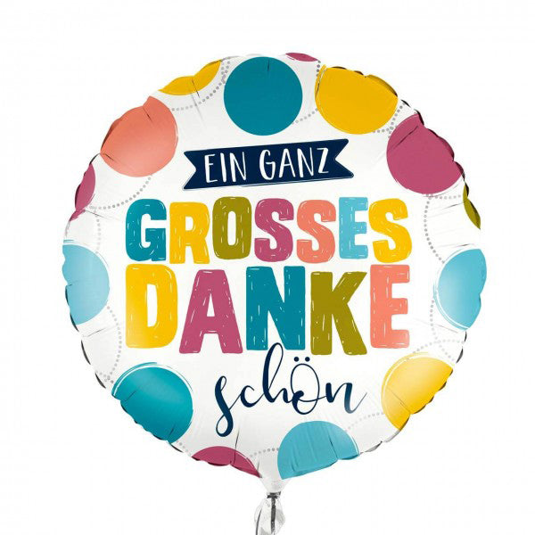 Folienballon Melloc Ganz großes Dankeschön Ø45cm (ungefüllt)