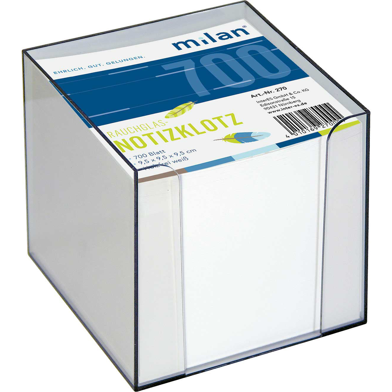 Notizzettel-Box Kunststoff gefüllt mit 700 Blatt