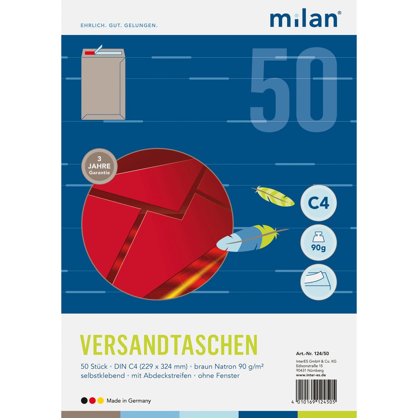 Versandtasche braun DIN C4