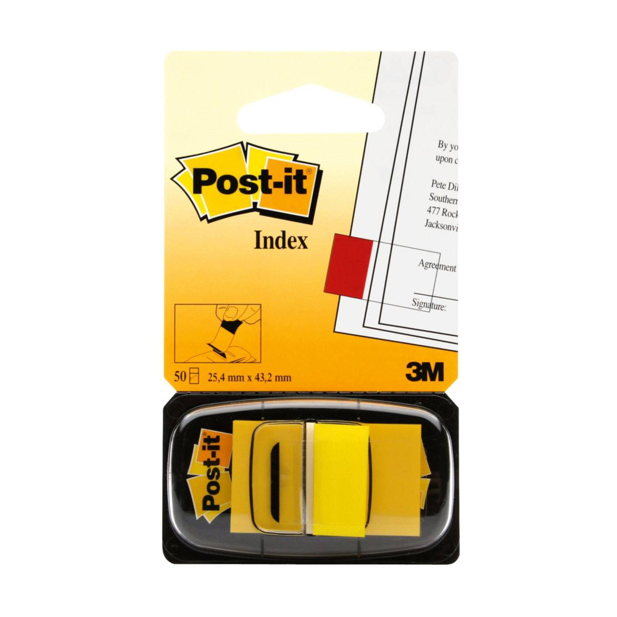 Haftmarker Post-it Index Folie 25x43mm 50 Stück