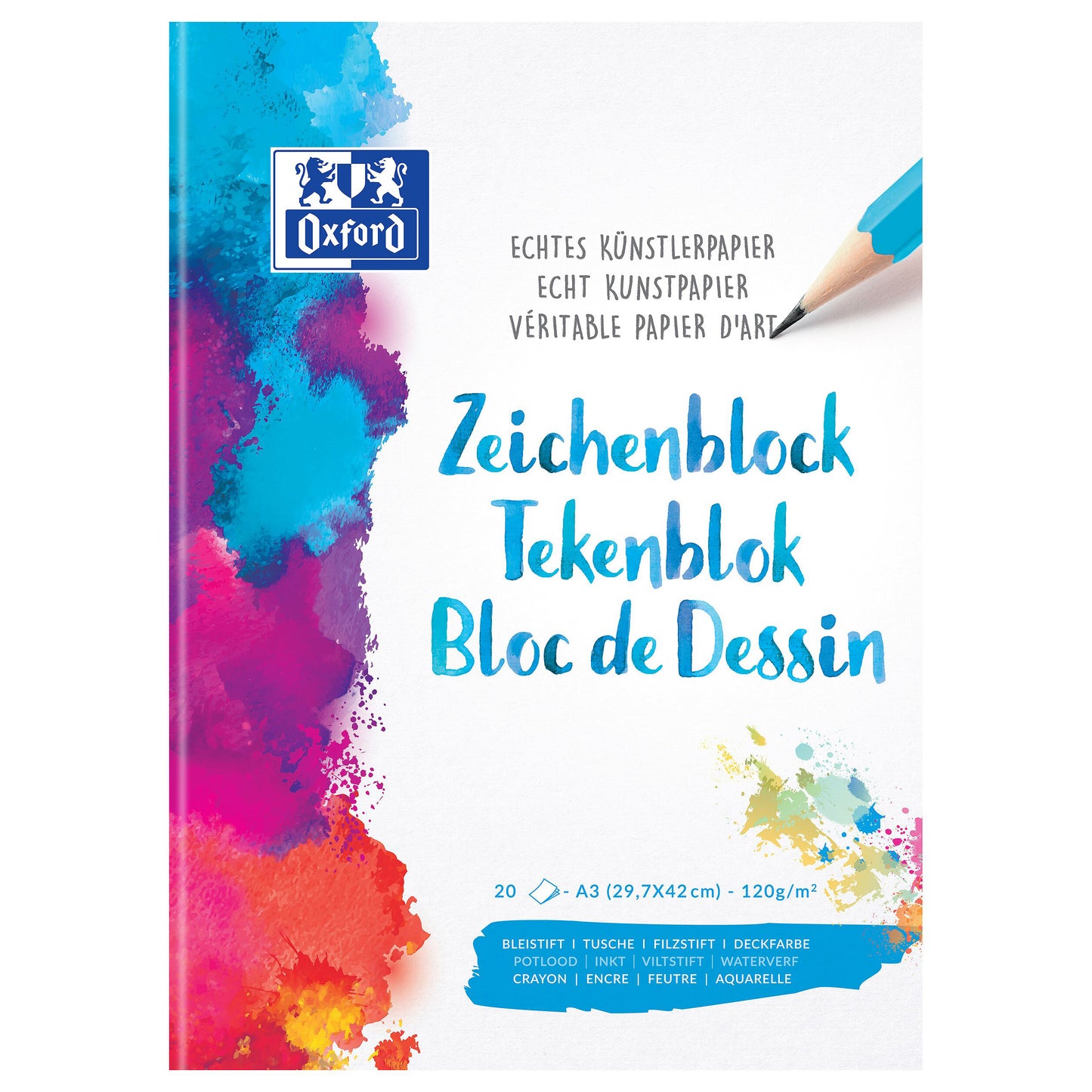 Zeichenblock Oxford 120g 20 Blatt