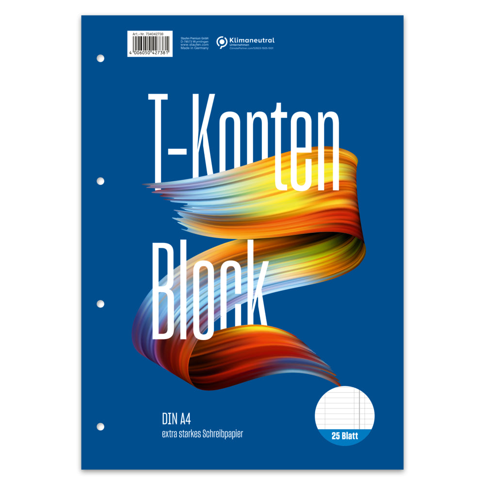 T-Kontenblock Staufen Style 80g DIN A4 25 Blatt 10 Konten