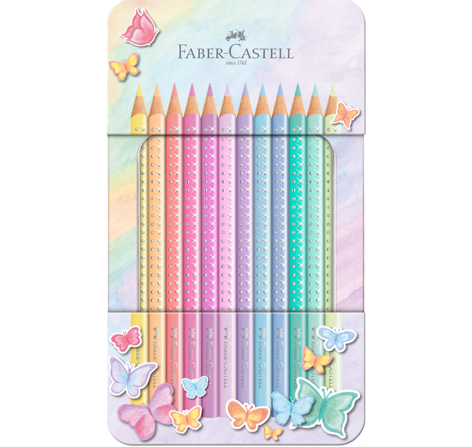 Buntstifte Faber Castell Sparkle Pastell 12er Metalle.