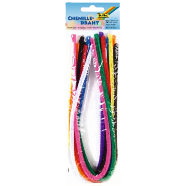 Chenilledraht Folia 8mm 50cm 10St