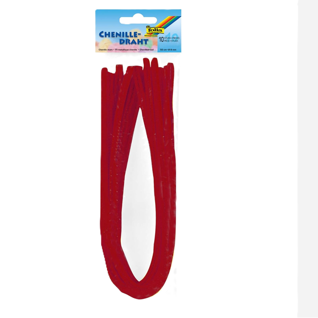 Chenilledraht Folia 8mm 50cm 10St