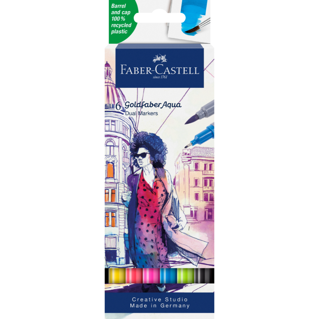 Dual Marker Faber Castell Gofa Aqua 6er Etui