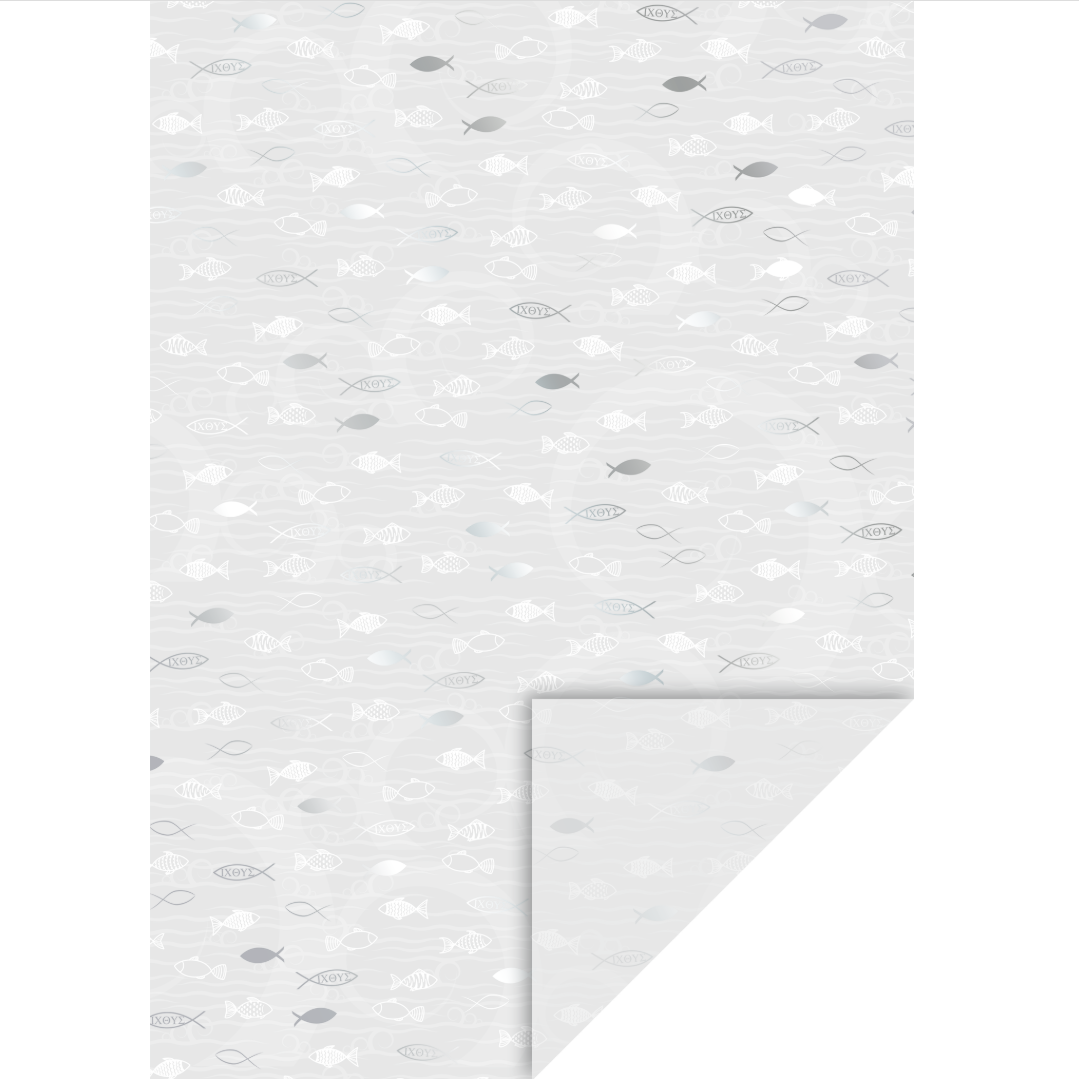 Transparentpapier Heyda A4 Fisch silber