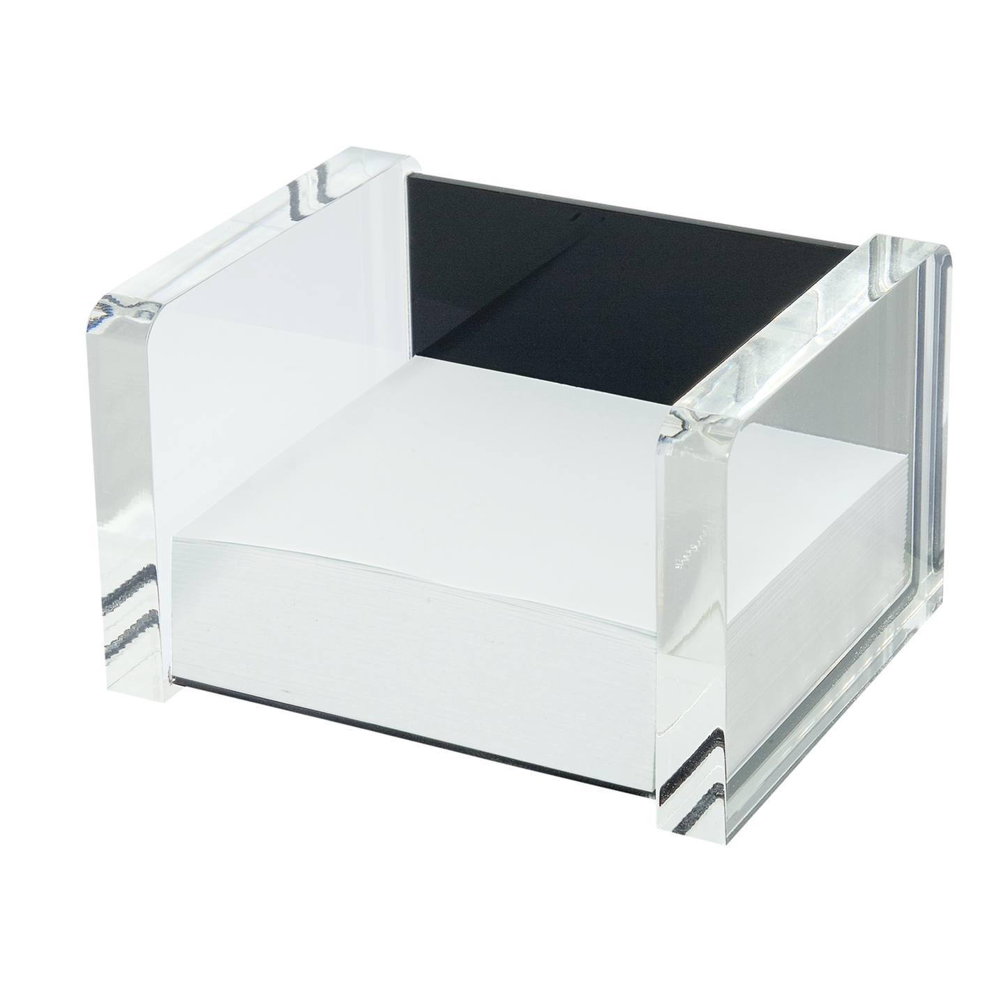 Zettelbox Wedo Acryl Exklusive 116x75x990mm glasklar/schwarz