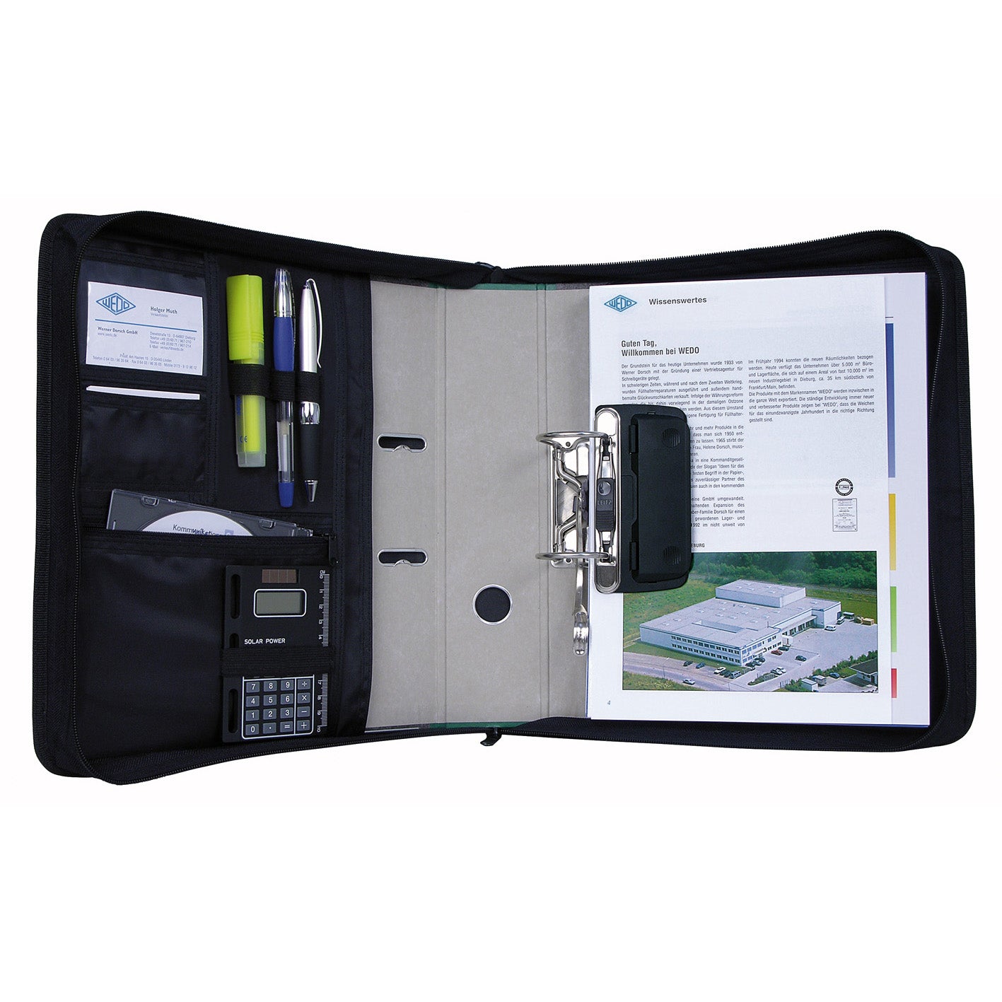 Ordnertasche Wedo Elegance Polyester für DIN A4 schwarz