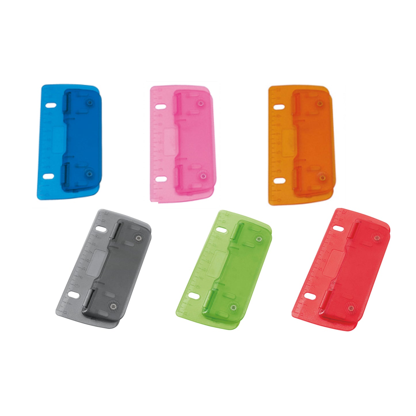 Taschenlocher Wedo Kunststoff 12cm Zweifachlochung farbig sortiert