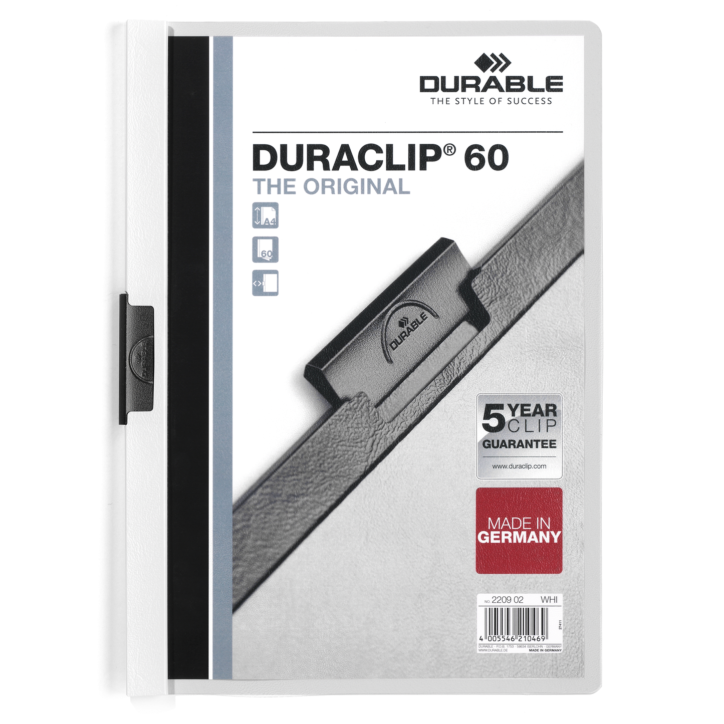 Klemmmappe Durable Duraclip DIN A4