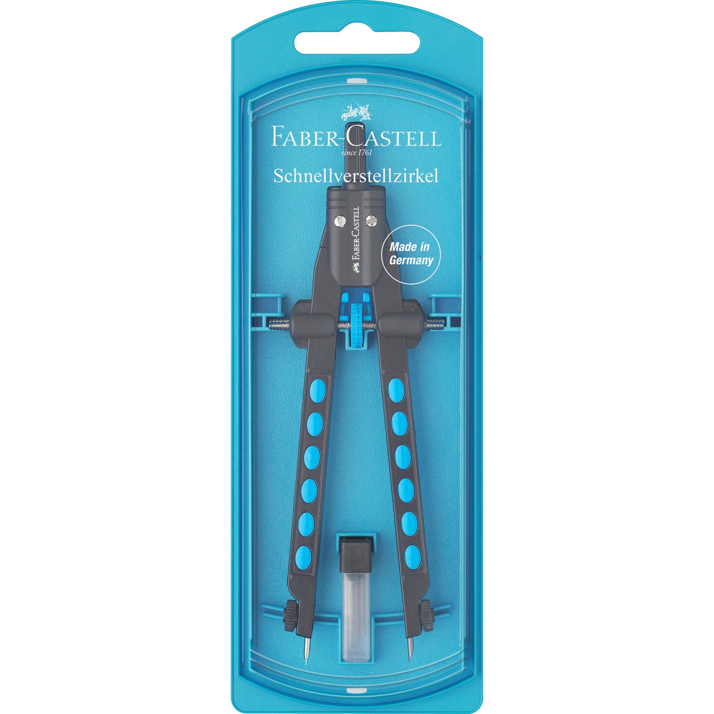 Schnellverstellzirkel Faber Castell Factory pearl-blue