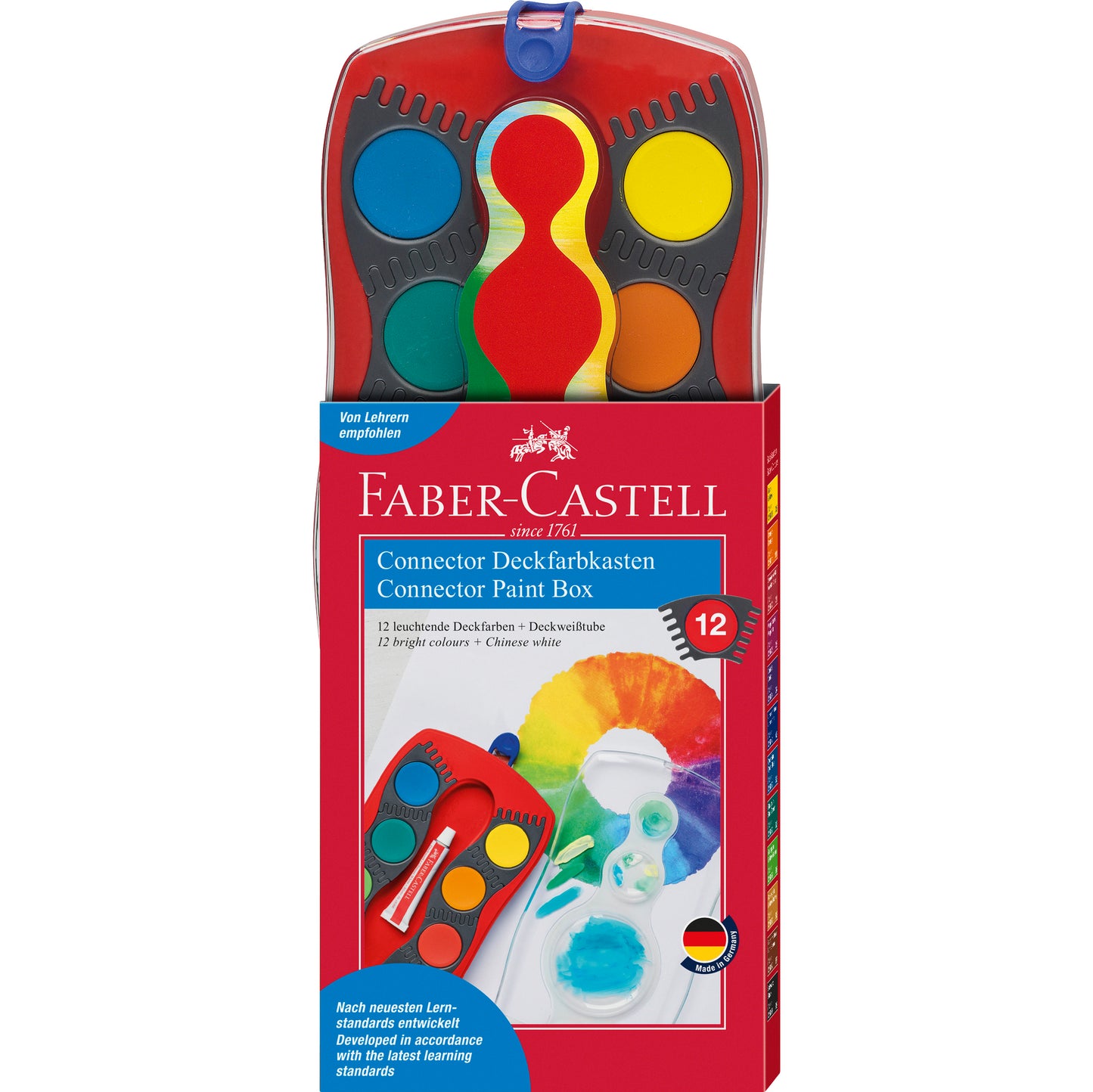 Deckfarbkasten Faber Castell Connector 12 Farben
