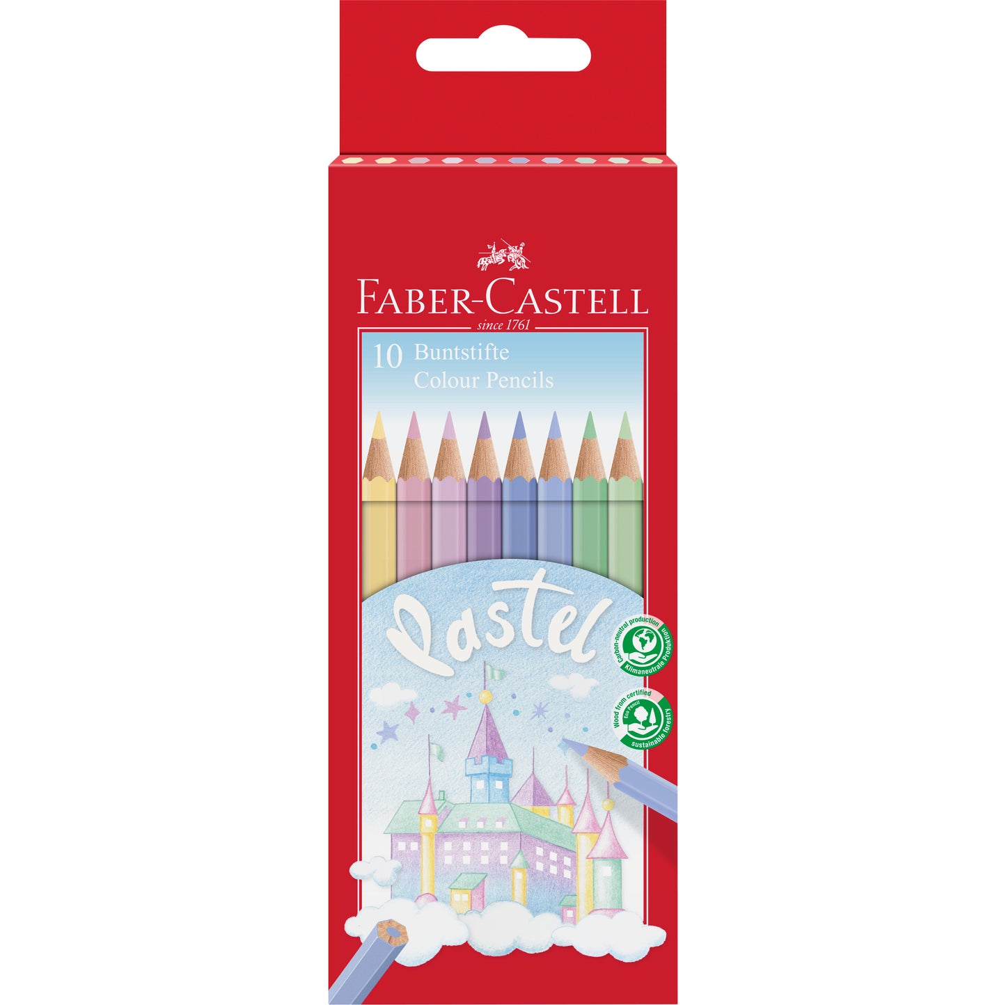 Farbstift Faber Castell pastell 10 Stück im Kartonetui