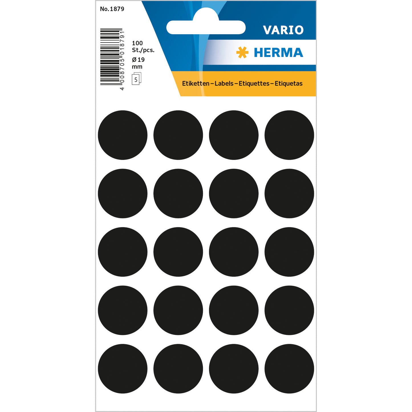 Haftetikett Herma Vario Punkte Ø19mm 100St