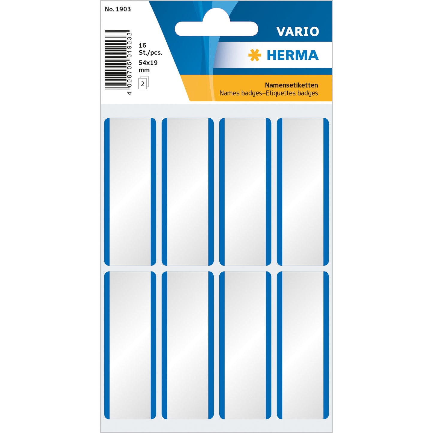 Textiletikett Herma Vario 54x19mm 16St