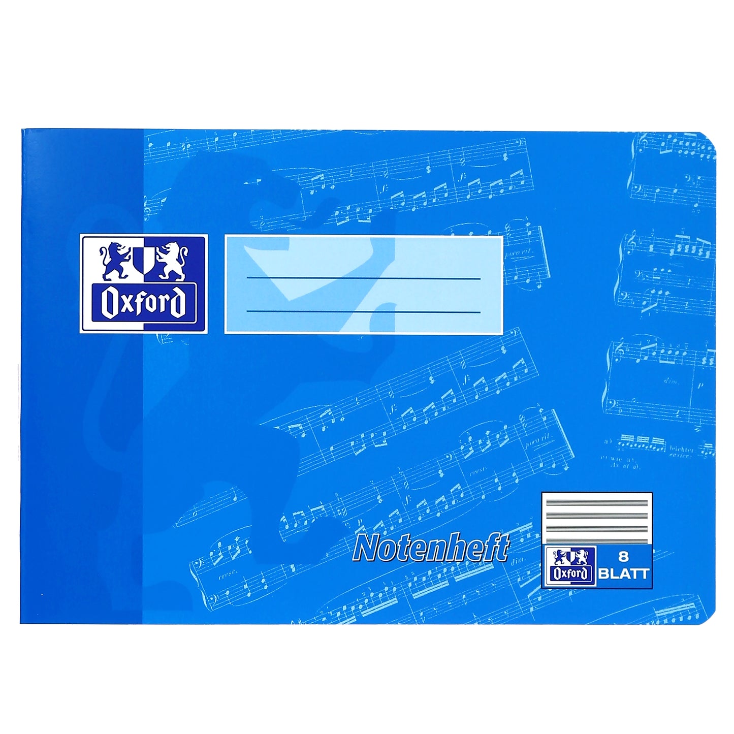 Notenheft Oxford 90g 8 Blatt ohne Hilfslinien