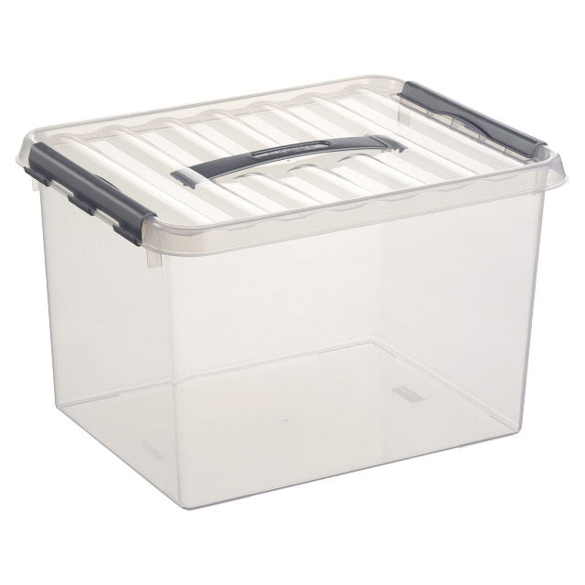 Aufbewahrungsbox Helit Q-line transparent