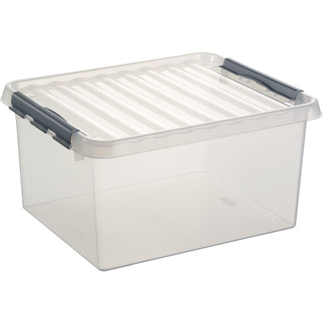 Aufbewahrungsbox Helit Q-line transparent