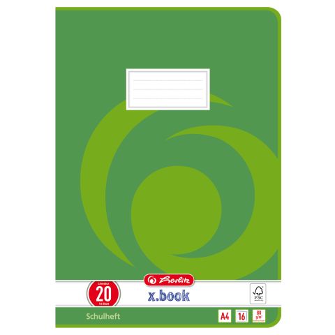 Schulheft Herlitz 80g 16 Blatt DIN A4