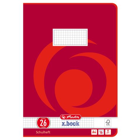 Schulheft Herlitz 80g 16 Blatt DIN A4