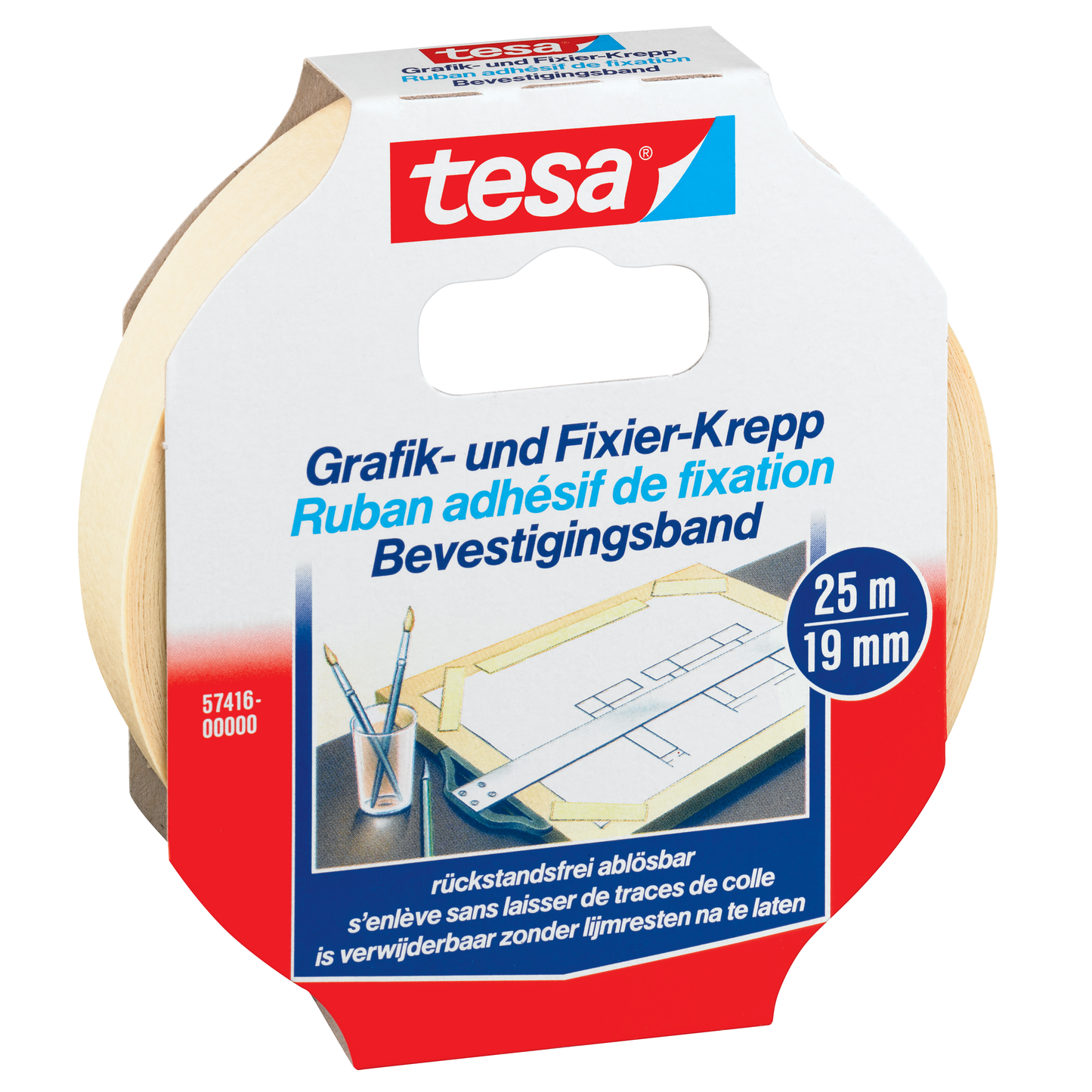 Kreppband Tesa Grafik&Fixier 19mm