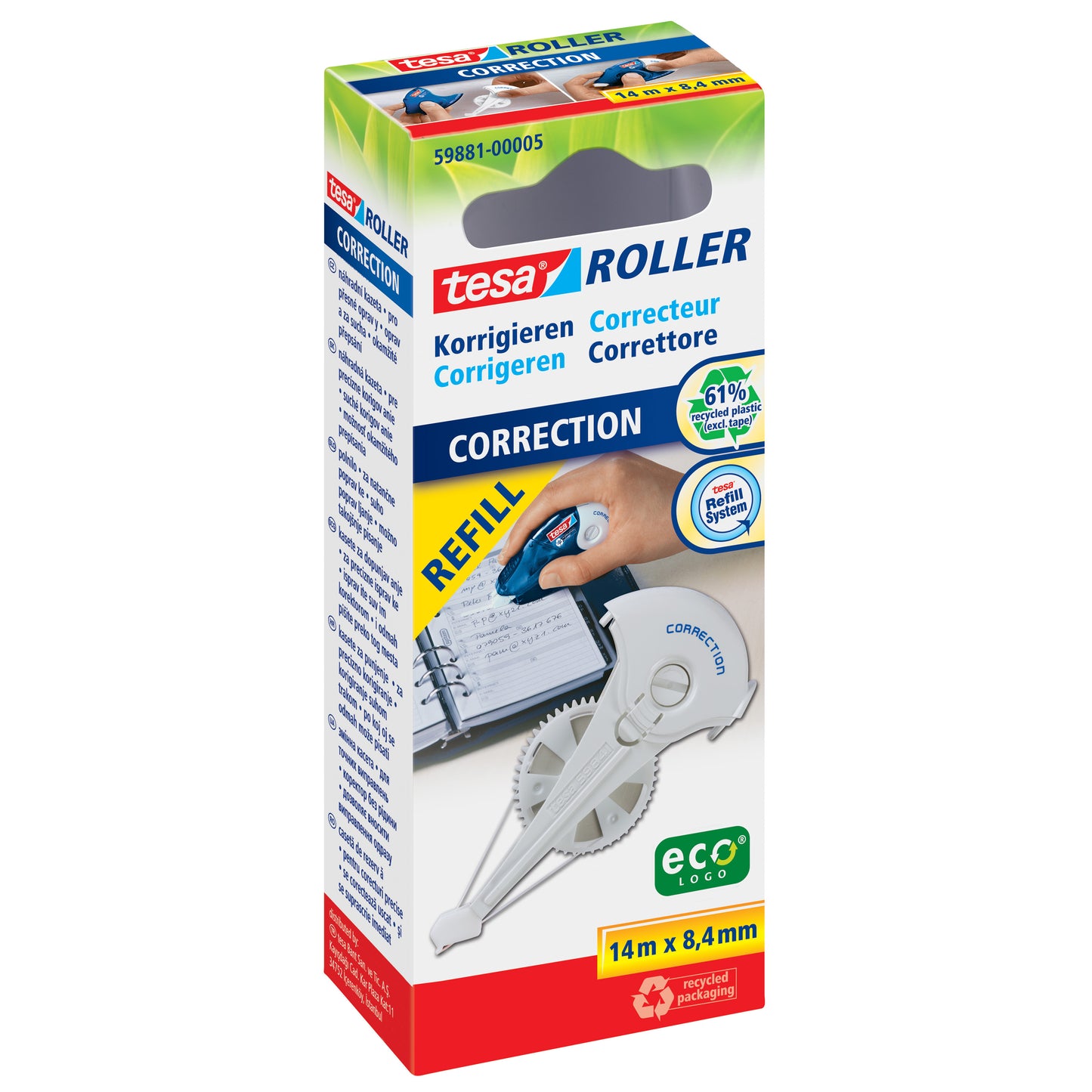 Nachfüllkassette Tesa ecoLogo 14m