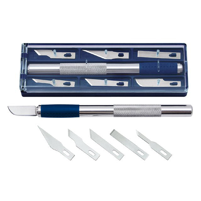 Cutter-Hobbymesser-Set Wedo silber inkl. 6 Ersatzklingen