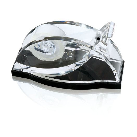 Klebefilm-Abroller Wedo Acryl Exklusive 69x83x151mm glasklar/schwarz