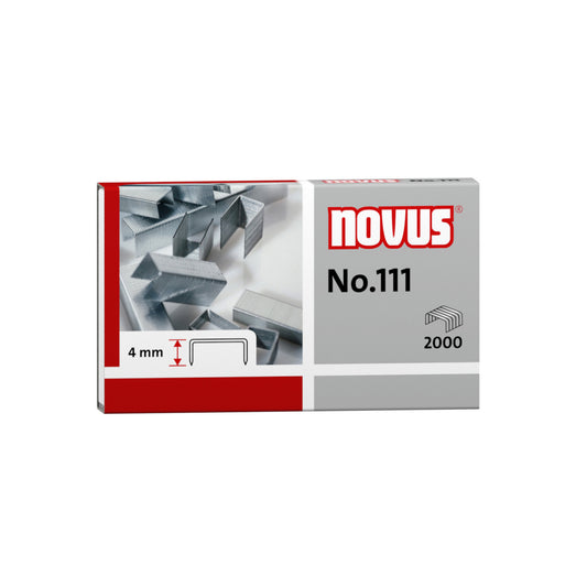 Heftklammer Novus No.111 4mm 2-15 Blatt 2000 Stück