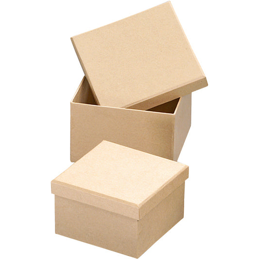 Kartonbox Prandell quadratisch 115x75mm/100x88mm natur 2-teilig