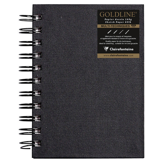 Spiral-Skizzenbuch Clairefontaine Goldline 140g 64 Blatt elfenbein