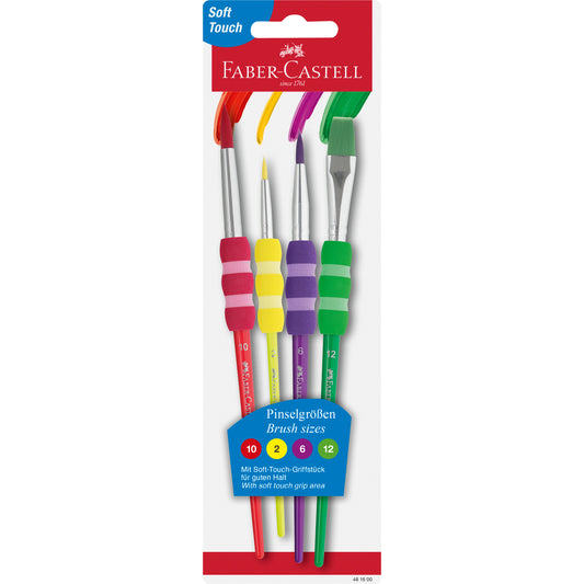 Pinsel-Set Faber Castell 4St mit Softgriffstück